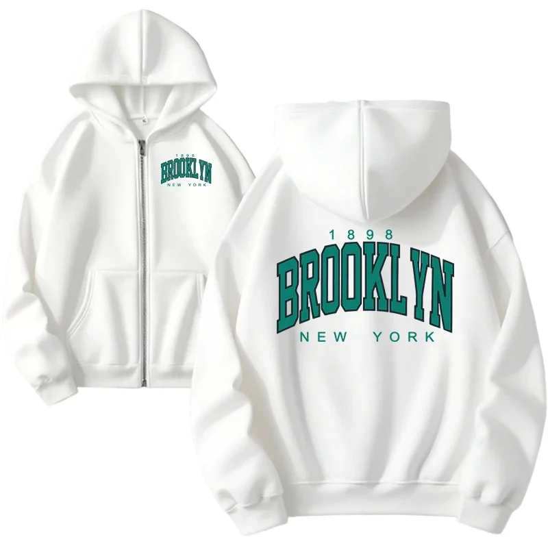 

Мужская толстовка с капюшоном на молнии и принтом, повседневная спортивная одежда для бега с открытым воротником