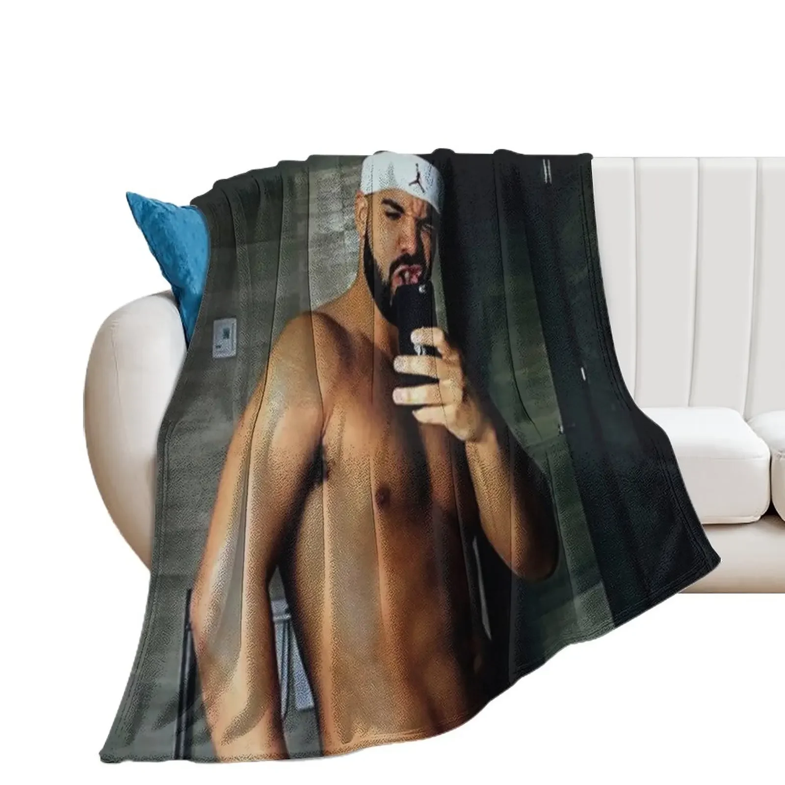 Drake Shirtless Throw Blanket Cute Plaid Soft Plush Plaid Soft Plaid Blankets