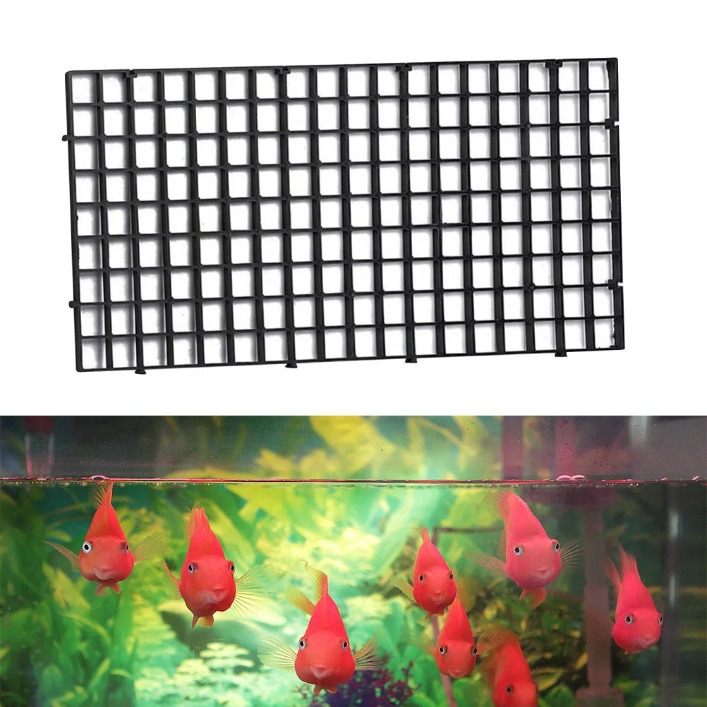 

2Pcs Bottom Filter Grid Fish Breeder Net Large Size Aquarium Clamps Fry Segregation Board Increase Survival Rate Fish Box Black