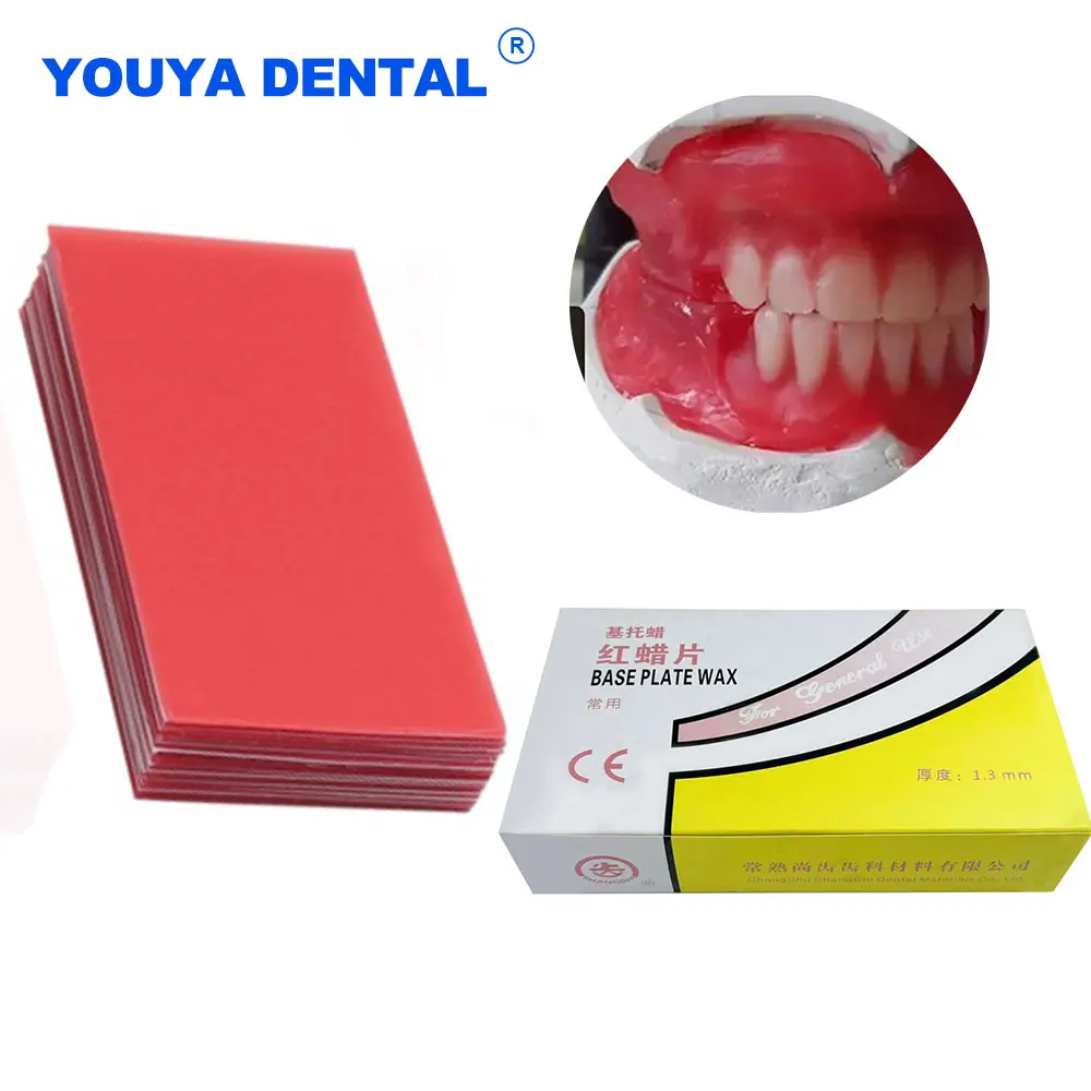 1.3mm/2.0mm Thickness Dental Lab Base Plate Red Wax For Denture False Teeth Model Dentist Auxiliary Wax Sheets Consumable