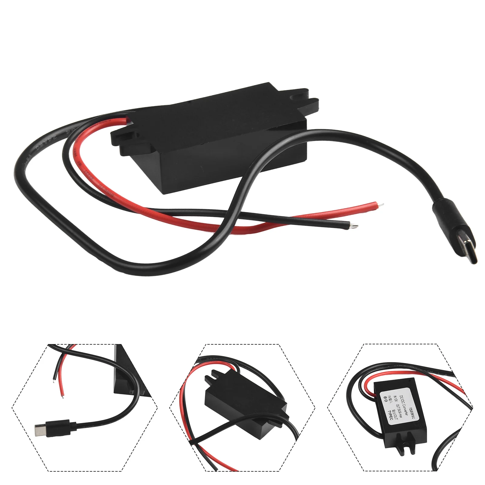 12V To 5V Voltage Converter Type C USB Waterproof Step Down Module C DC-DC Connection Over-temperature Reverse