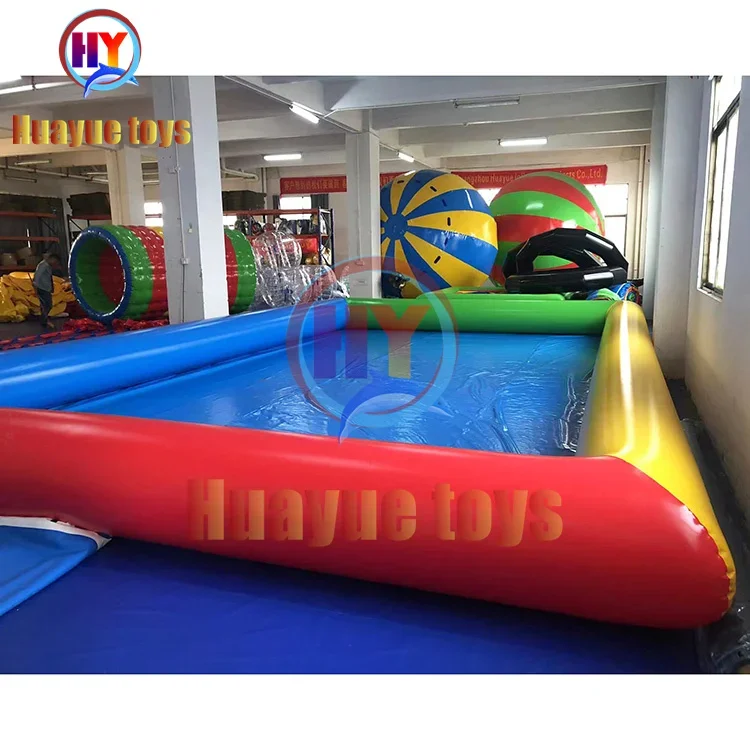 

Popular blue PVC large inflatable adult swimming pool rectangular land use pool water ball for sale