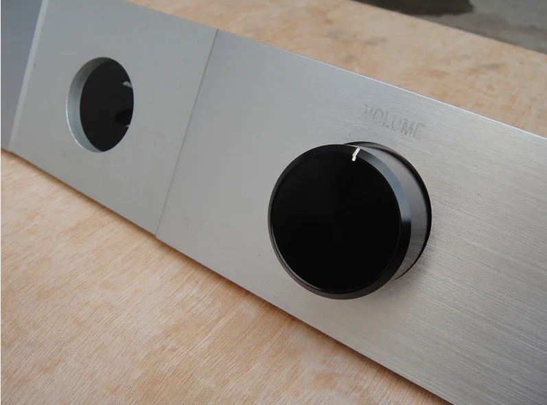 1 個直径 38 ミリメートル高さ 22 ミリメートルアルミ合金固体ノブボリュームポテンショメータノブハイファイオーディオアンプノブ