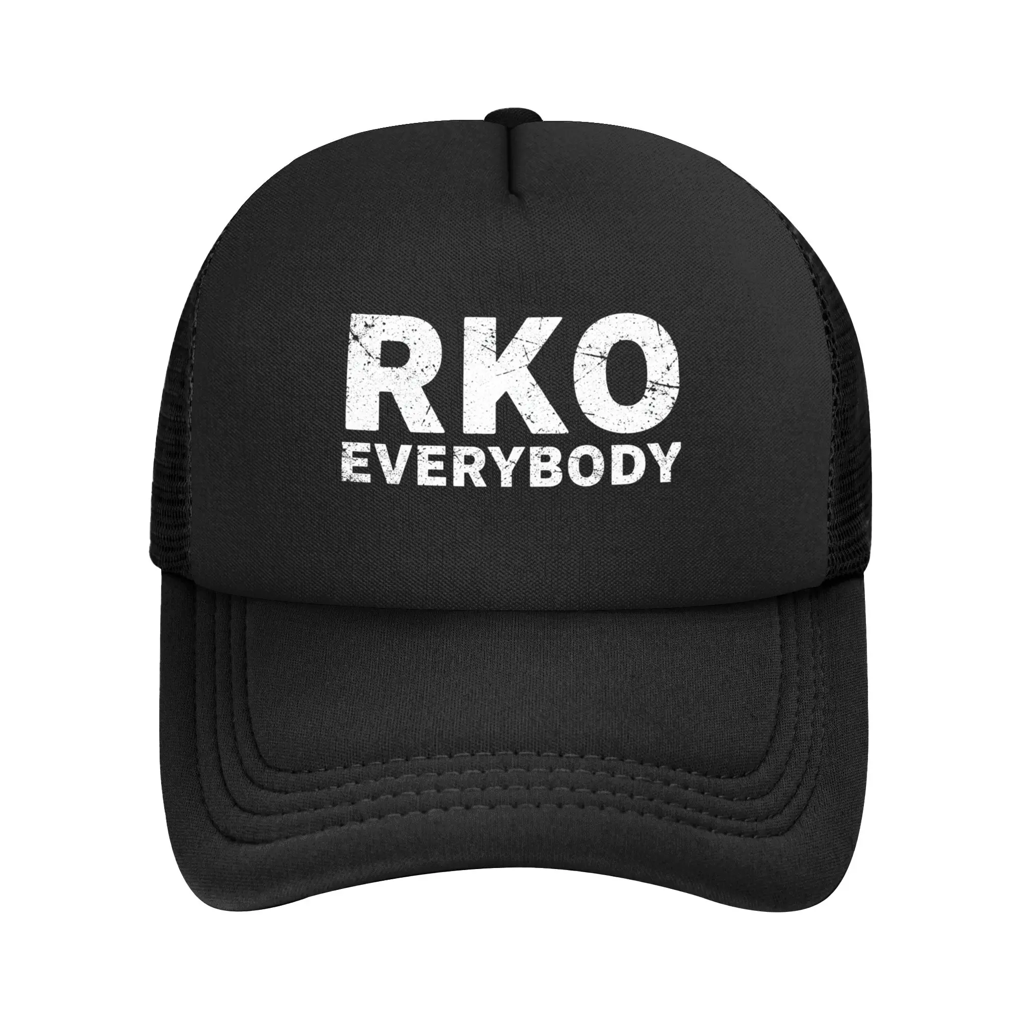 RKO Everybody  Mesh Baseball Cap Unisex Outdoor Sun Hat Wrestling Meme Hats Breathable Snapback Caps Sun Caps Summer Trucker Cap