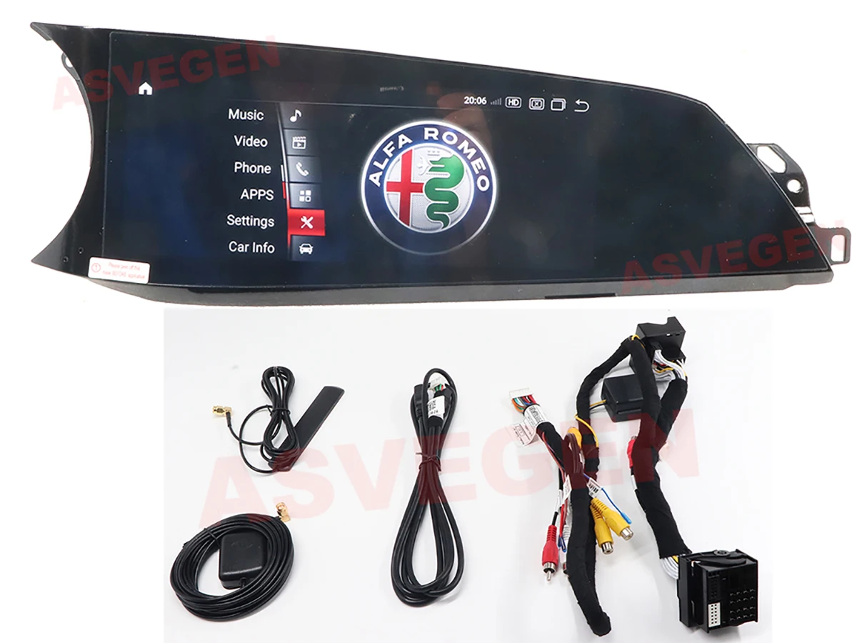 Car Radio Stereo For Alfa Romeo Stelvio Giulia 2020-2024 Android Screen 10.25
