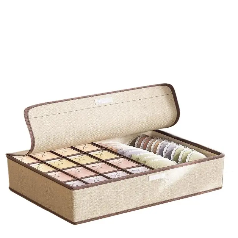 Underwear Storage Box With Lid Household Underwear Socks Division Storage Box Bra Finishing Box