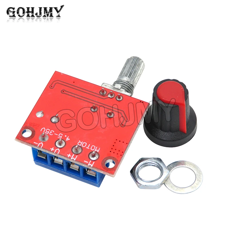 Regulador de Motor de CC PWM, interruptor de Control de velocidad de 5V-35V, función de interruptor 5A, atenuador LED GOHJMY