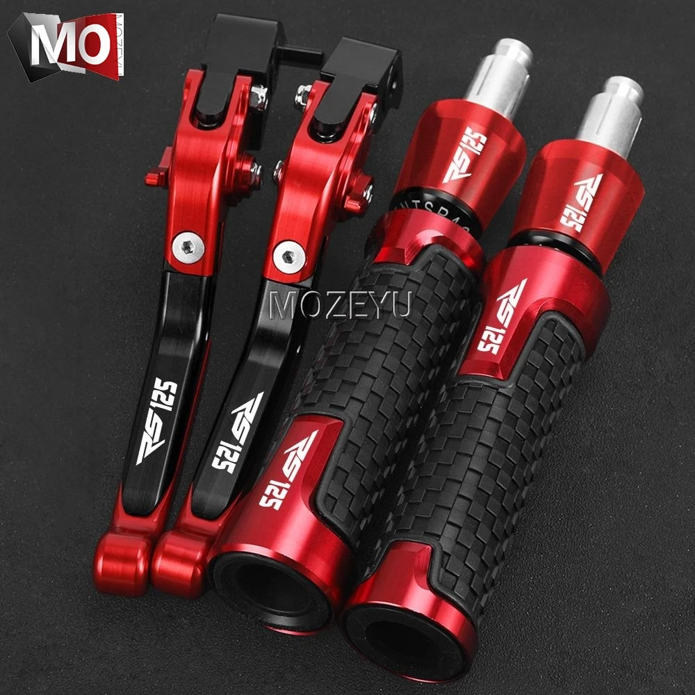 For APRILIA RS125 RS 125  2006 2007 2008 2009 2010 Motorcycle Adjustable Brake Clutch Levers Hand Handlebar grips ends plug Cap