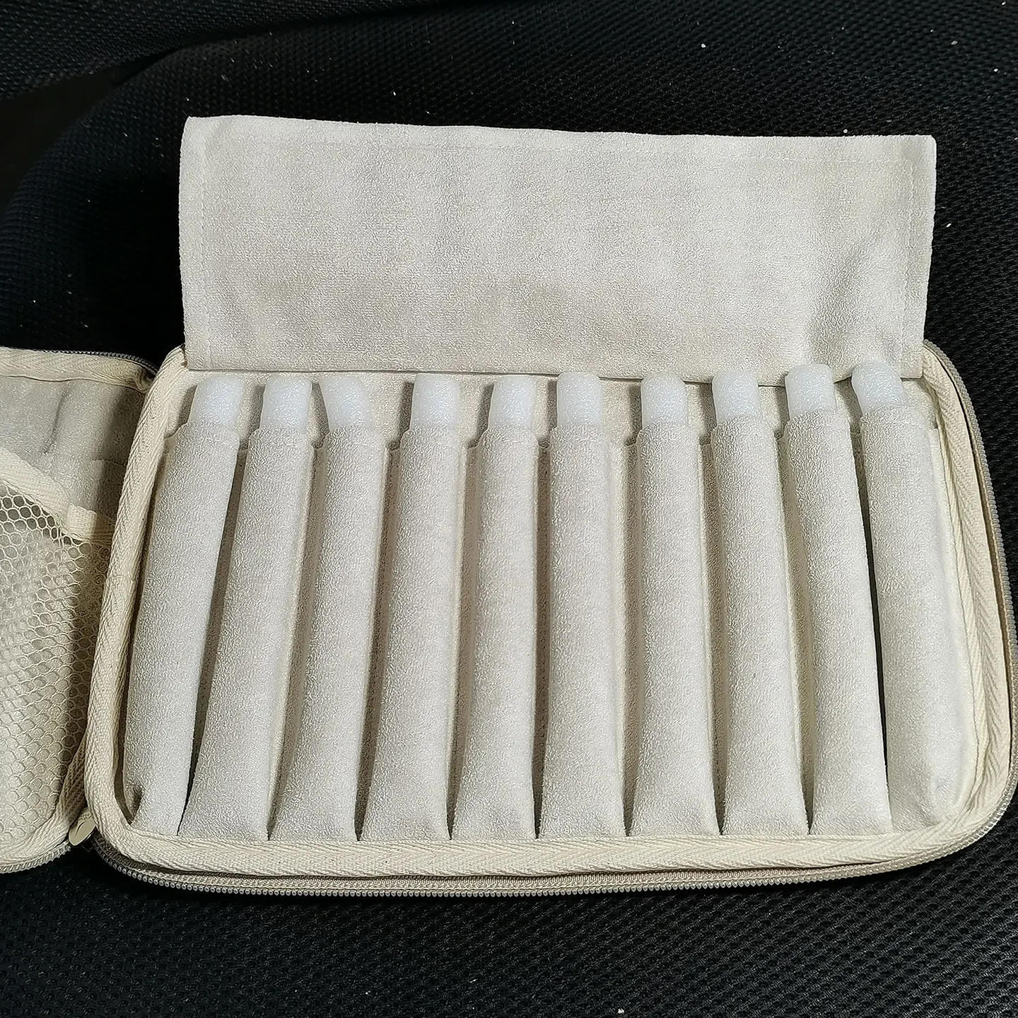 

Personalized DIY Customized Large Capacity Portable Pencil Bag High-End Pencil Bag, Zippered Cotton Fabric 10 Holes