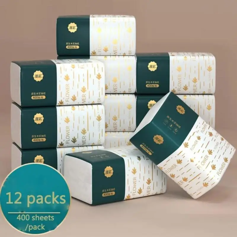 1-12Boxes of Paper Towels Full Box Affordable Household Toilet Paper Household Napkins Paper Towels Toilet Paper