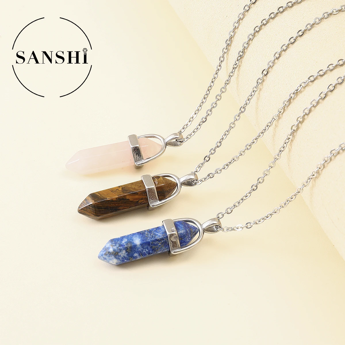 

Simpe шестиугольная чакра камень цепочка ювелирные изделия натуральный тигровый глаз камень содалит кулон ожерелье в различных стилях ювелирные изделия ожерелье