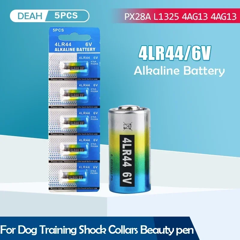 5PCS 6V 4LR44 Alkaline Battery A544V 4034PX PX28A L1325 4AG13 544 4A76 For Dog Training Shock Collars Camera Beauty Pen Dry Cell