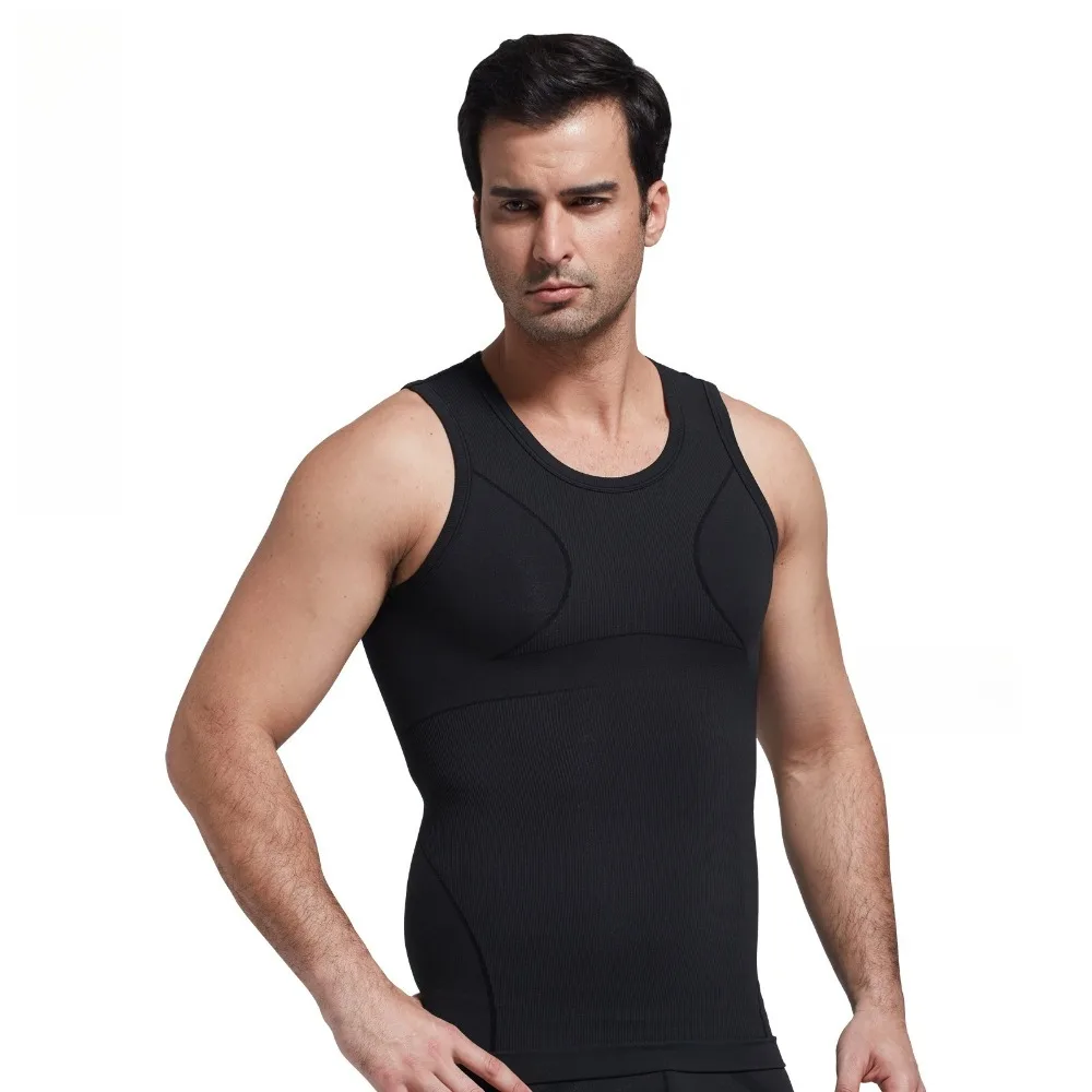 

Summer Body Shaping Clothing Bamboo Charcoal Far Infrared Anti-ultraviolet Men's Vest Sweat-absorbent Breathable Abdomen Corset