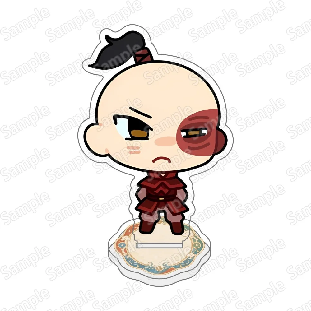 Anime Avatar The Last Airbender New 10CM Chibi Acrylic Stand Keychain Aang Katara Zuko Anime HD Print Desktop Decor Collectible