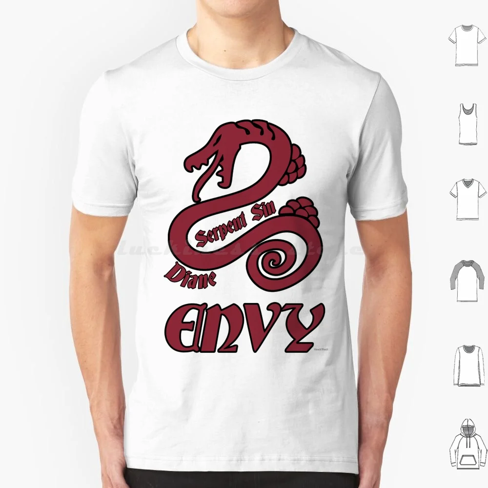 Diane Serpent Sin Of Envy camiseta 6xl algodón Cool Tee Envy Diane Serpent Snake Anime Manga Netflix Holy Knights 7 pecados capitales