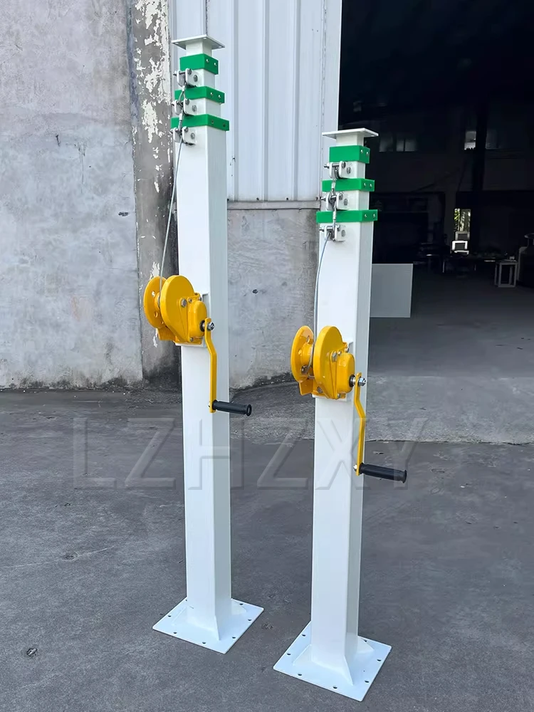 Manual Lift Pole (3M/4M/5M/6M) Manual Telescopic Mechanical Winch Large-Scale Fi
