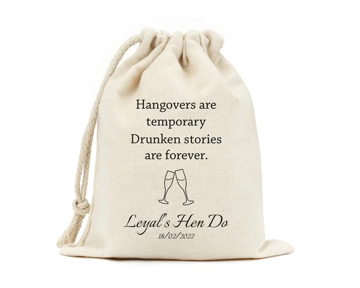 20 PCS Hangovers are temporary drunken stories are forever - Hangover kit - Survival kit - Bachelorette party - Gift ideas - Fun