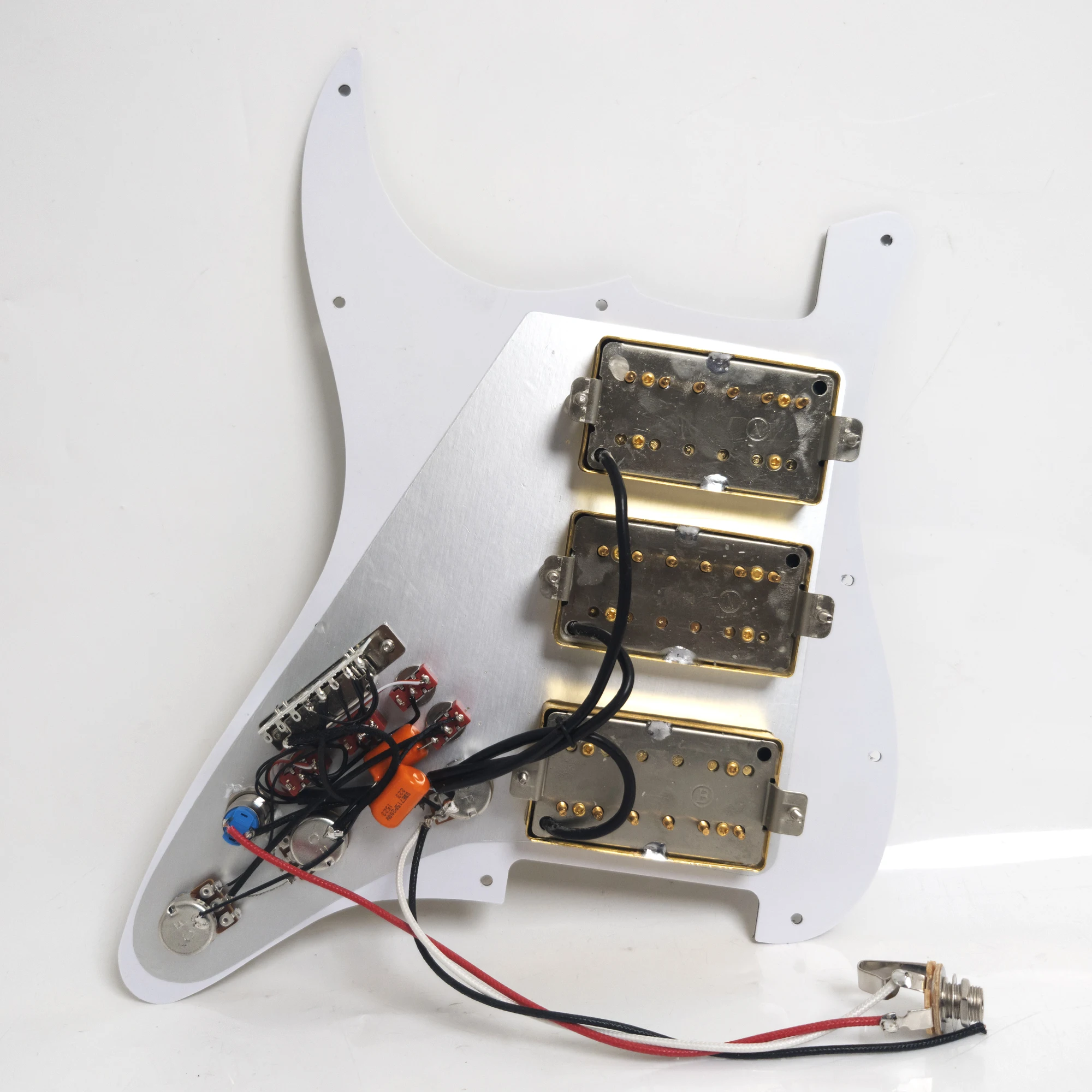 Guitar Prewired Loaded Pickguard with Kill Switch Coil Splitting HHH Alnico 5 Humbucker Pickups for American/Mexican ST Guitar