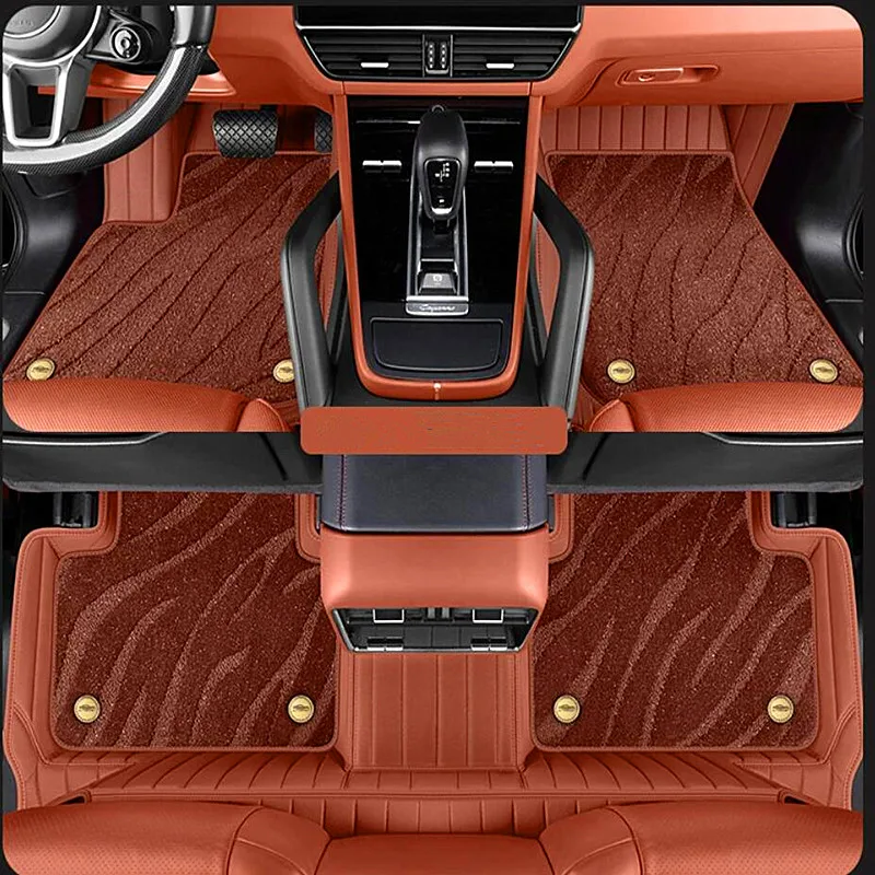 Custom Special Car Floor Mats for Mercedes Benz GLC 200 220d 250 300 400d SUV X253 2022-2015 Waterproof Double Layers Carpets