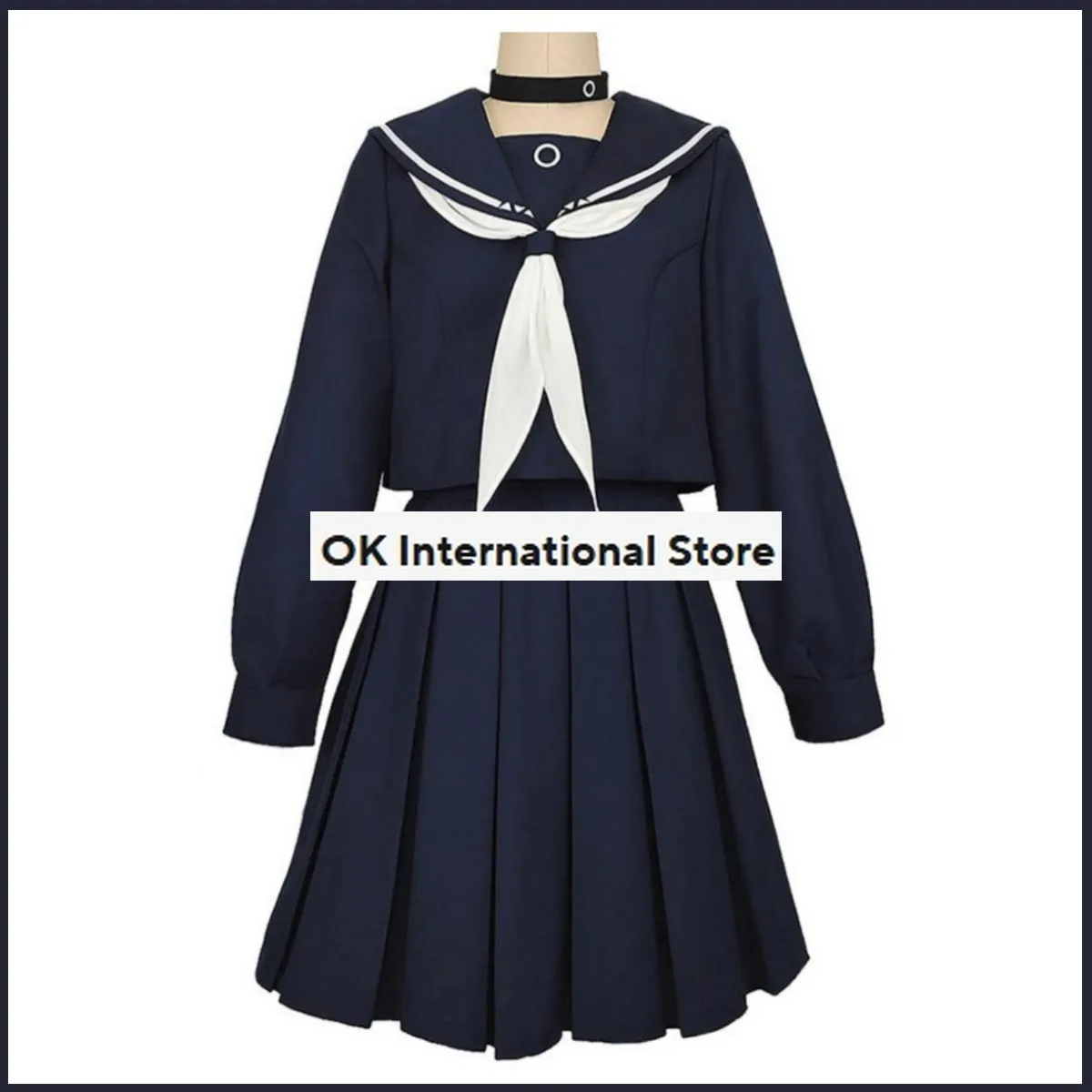 Anime Game Blue Archive Planetarium Cosplay Costume Wig Black Trench Coat JK Uniform Skirt Woman Sexy Kawaii Party Sailor Suit