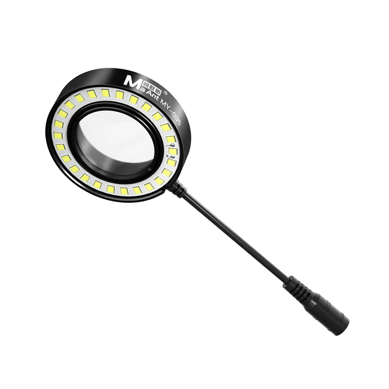 MaAnt MY-035 26 LED Microscope Ring Lamp Dust Proof Mirror High Brightness Adjustable Illuminator For Microscope Light Source