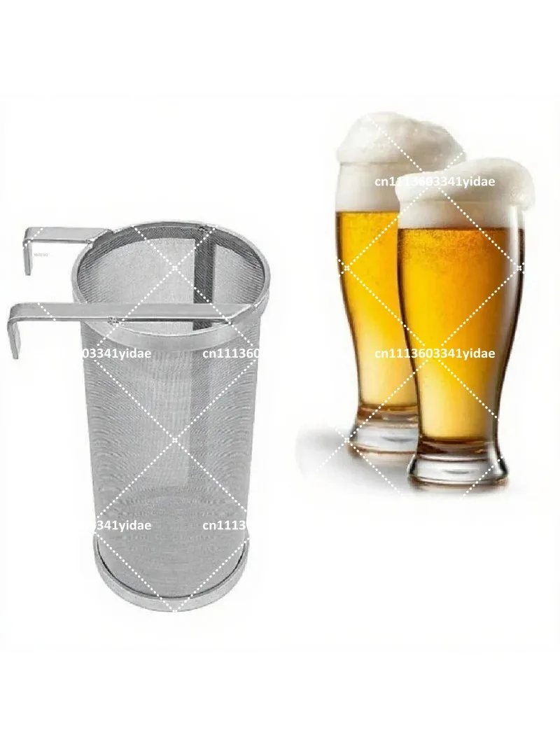300 Micron Stainless Steel Homemade Brew Beer Hop Mesh Filter Strainer with Hook