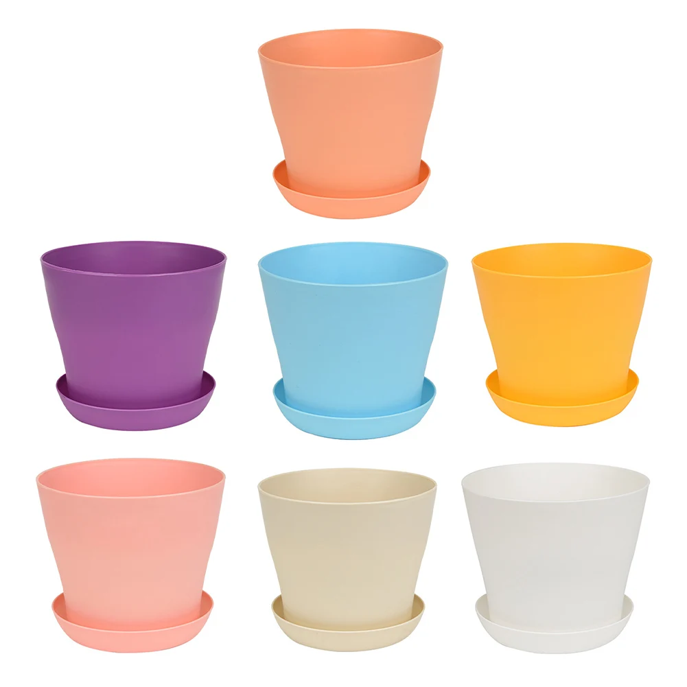 Flowerpot Plant Pot High Quality Home Decor Modern Design Resin Succulent Plant 5PCS Brand New Cute Open Flowerpot