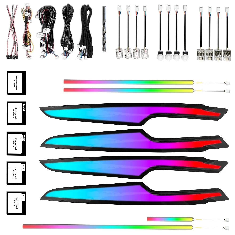 

Upgrade 256 Colors Symphony LED Car Interior Ambient Light for Cadillac XT5 XT6 Atmosphere Strip Decoration Accessories