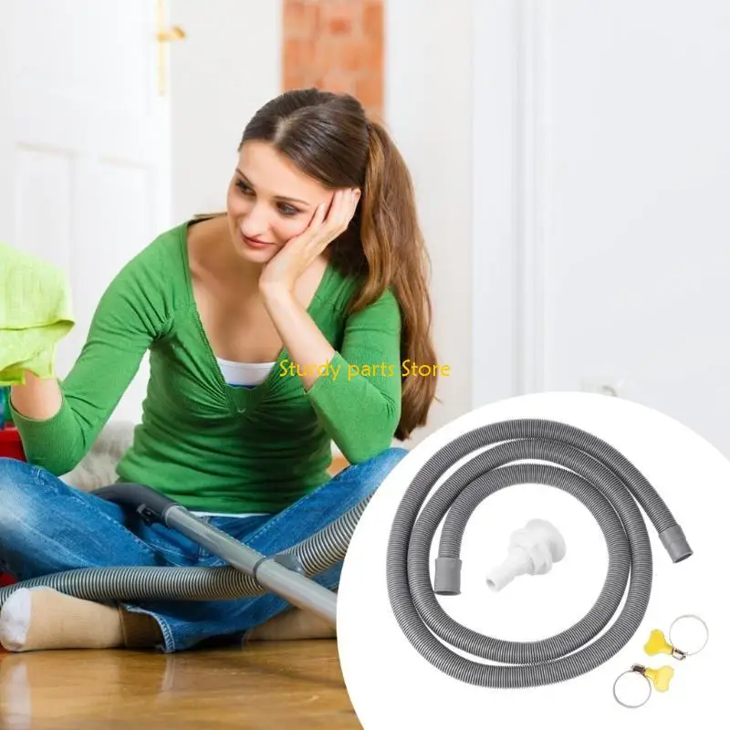 

97QC Легкий удлинительный шланг длиной 2 метра с набором зажимов Удлинитель сливного отверстия для стиральной машины