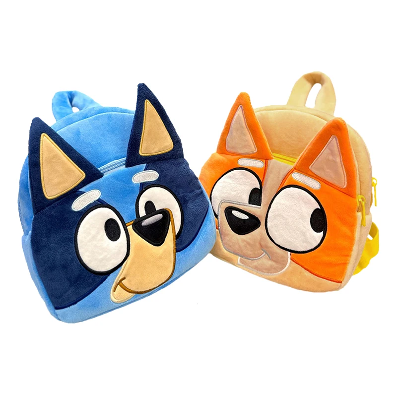 Bluey Kindergarten Children Schoolbag Cartoon Bingo Plush Backpack Family Backpack Picnic Travel Photo Snack Bag Children Gifts