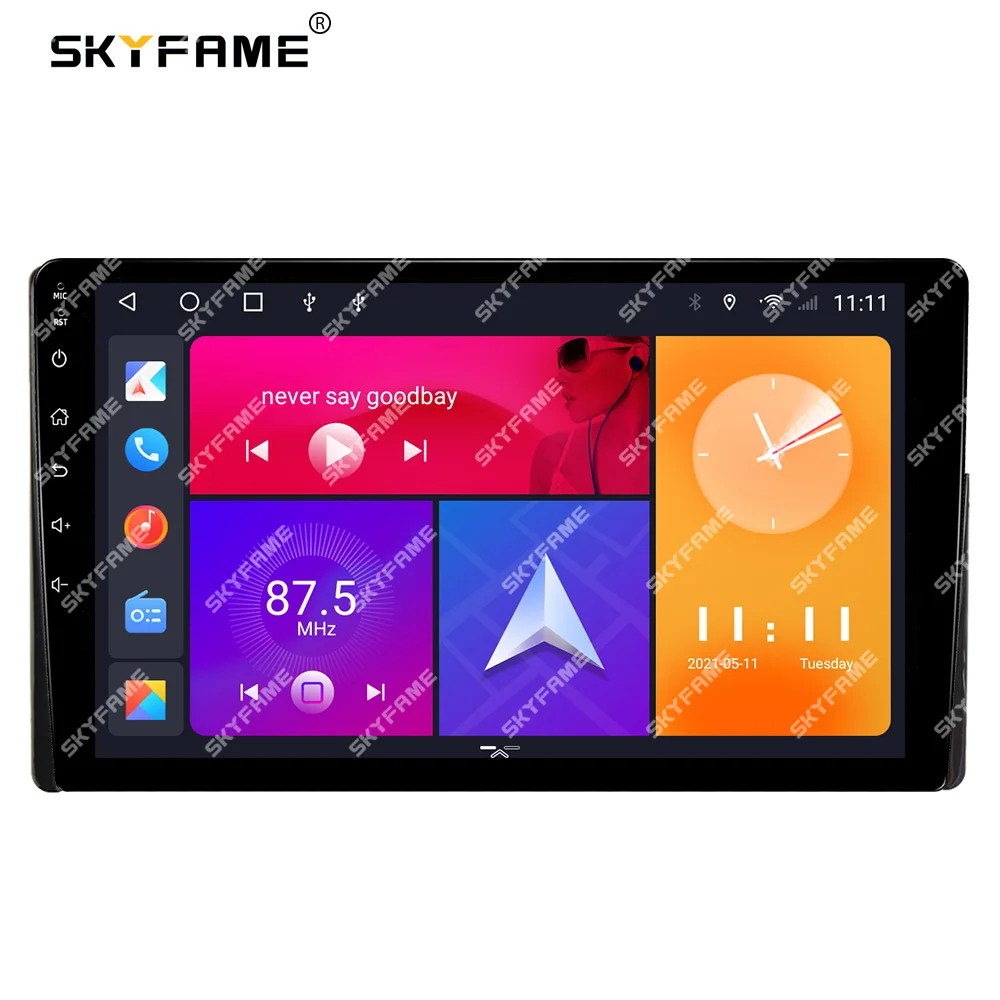 SKYFAME автомобильная рамка, адаптер для фасции, Android радиоприемник, комплект панели для установки приборной панели для Toyota Vios