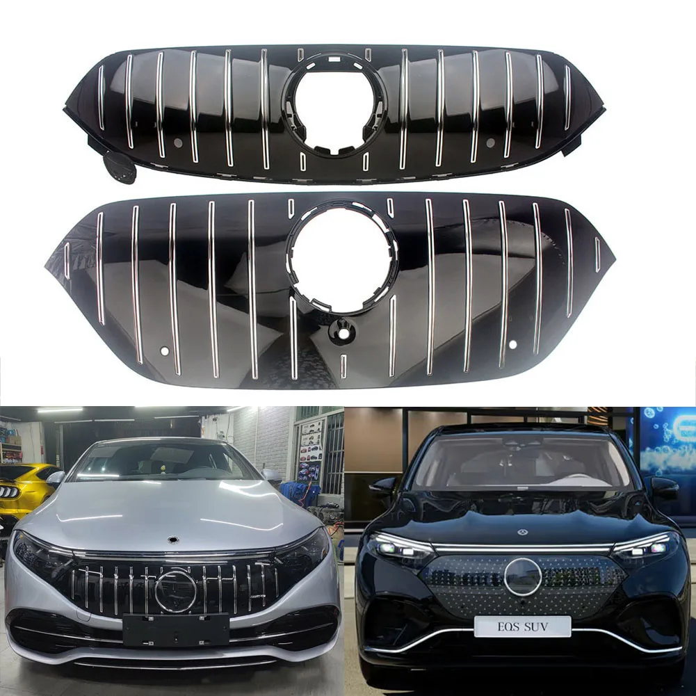 GT Panamericana Style Racing Grills Front Vertical Grille For Mercedes-Benz V297 EQS 450 EQS 580/X296 EQS SUV 2022-2025