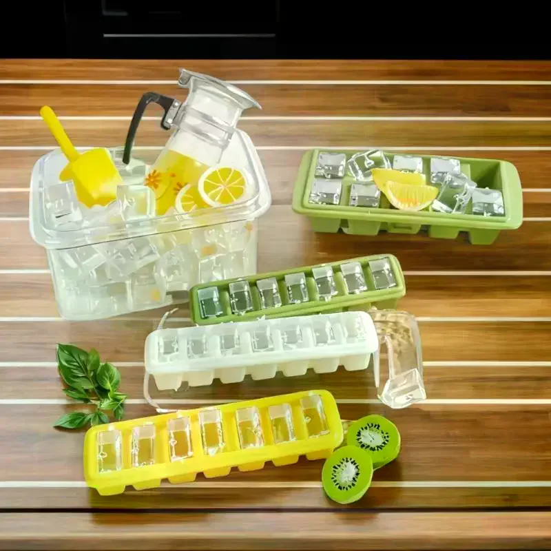 1 セット人形アクセサリー 1/6 ドールハウスミニチュア食品遊び装飾ミニ製氷ボックス氷収納ボックス氷シャベルモデル付き