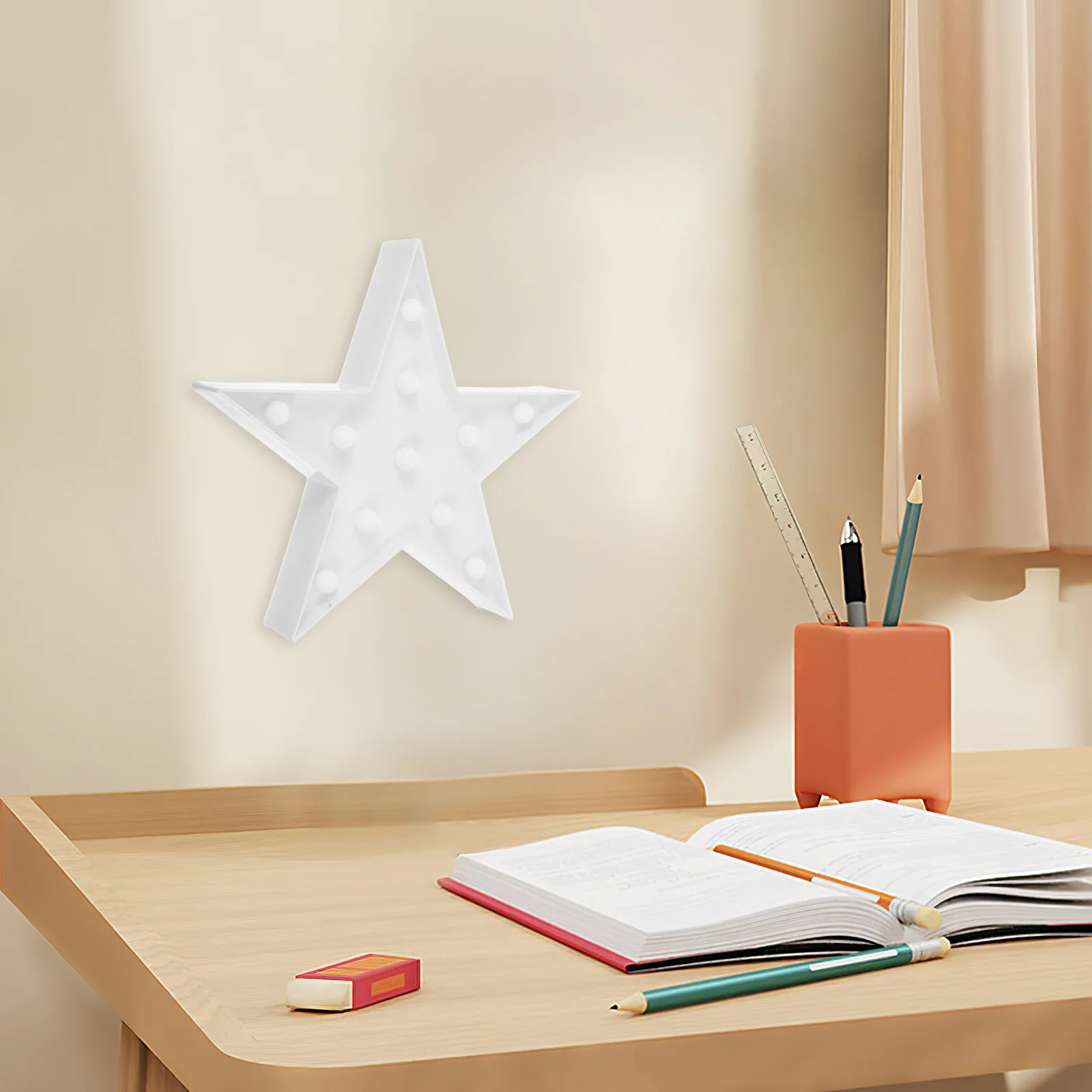 

2Pcs Moon Star Shaped Lamp Lovely Night Light Bedside Decorative Table Lamp for Home Bedroom Coffee Light Decor