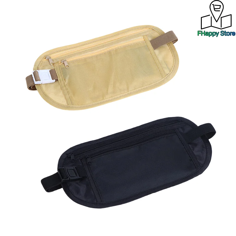 1PC Universal Sports Waist Bag Money Belt For Travel Women And Men Slim Hidden Travel Wallet Mobile Phone Anti-theft Bag