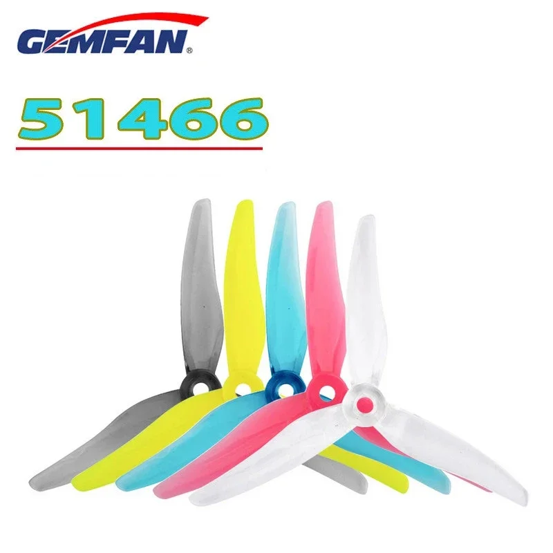 8PCS/Lot Gemfan Hurricane 51466 5inch Durable 3 blade Propeller CW CCW for 2205-2306 Brushless Motor FPV Propeller Racing drone