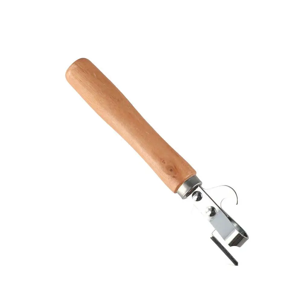 

Kitchen Gadgets 2 in 1 Wooden Handle Can Opener Manual Multifunctional Bottle Opener Pointed Head Lid Remover Wine Bottle