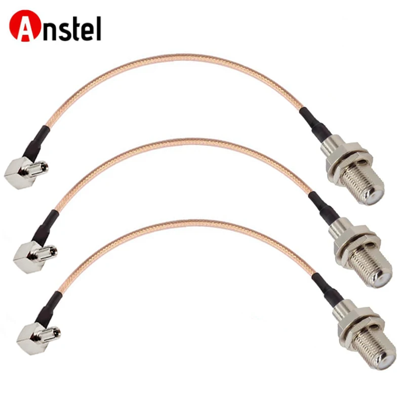 RG316 15CM F Type Female to TS9 Male Right Angle 90 Degree RF Coaxial Cable for 2G 3G 4G Antenna Router TV HDTV DVB-T DVB-T2