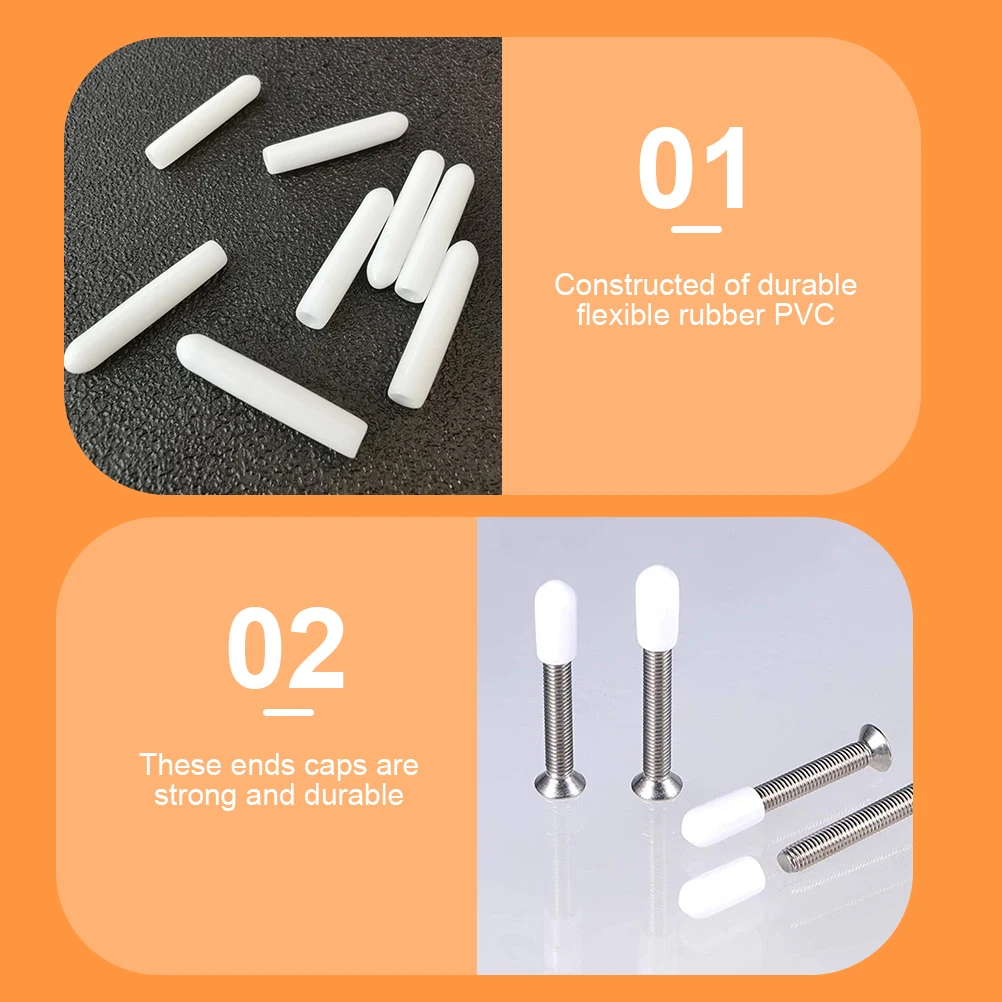 

500Pcs Round End Caps Cover High-Efficiency Rubber PVC Seals for Metal Chair Tips Wire Shelving Tubing Thread Protectors
