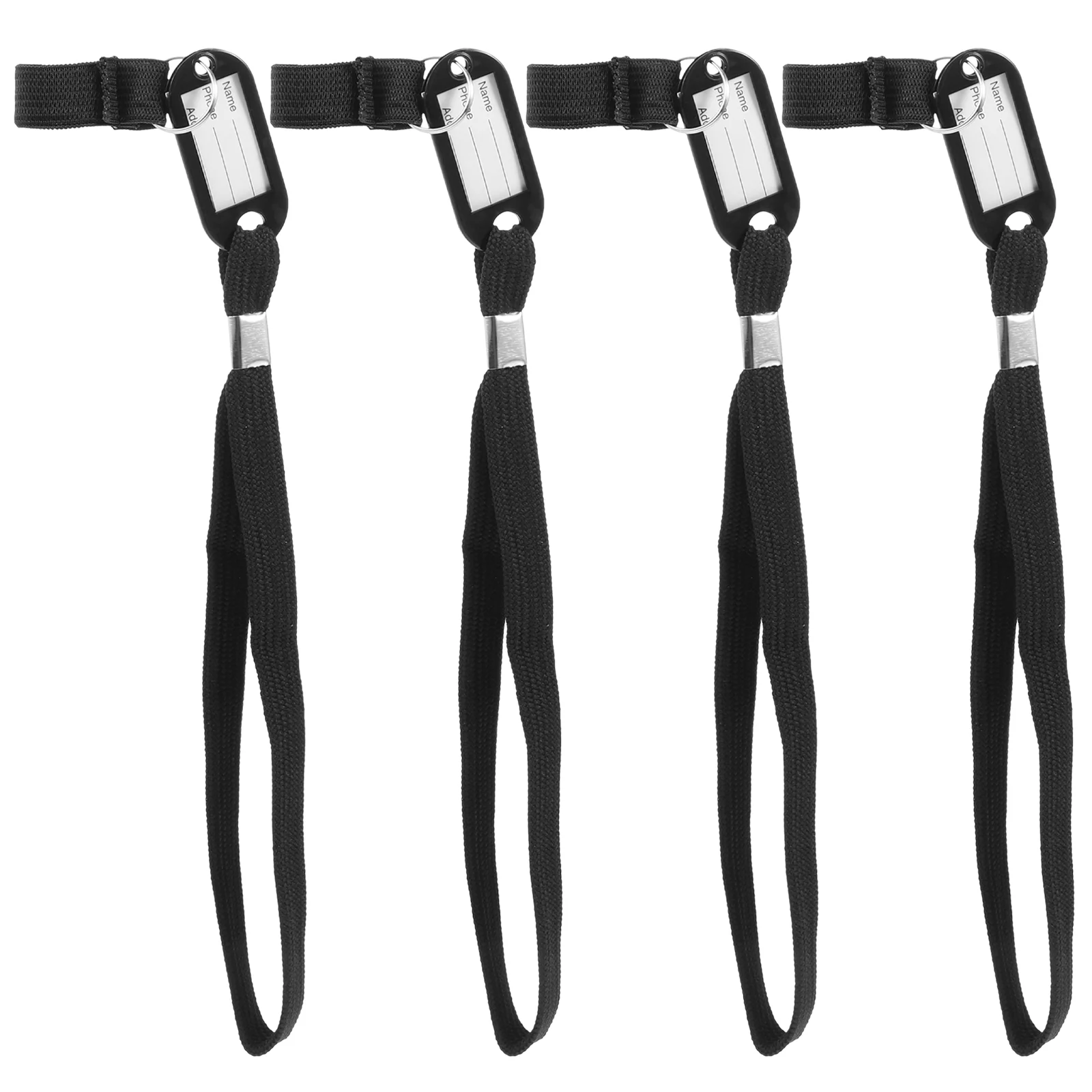 4 Pcs Walking Cane Accessories Crutch Bracelet Anti-lost Strap Black Lanyard Elder