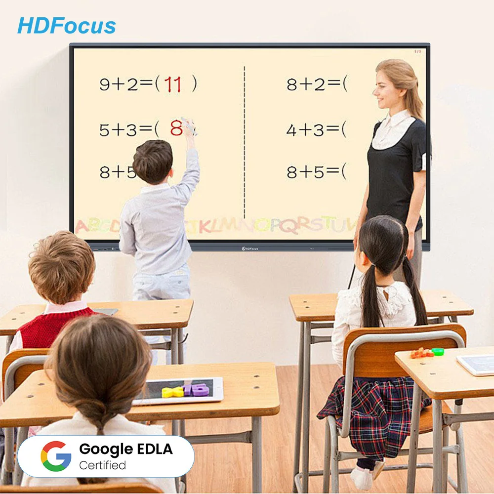 65 75 86 98 Inch Digital 4K Wide Application Multi Touch Screen Flat Panel Interactive Whiteboard Smart Board