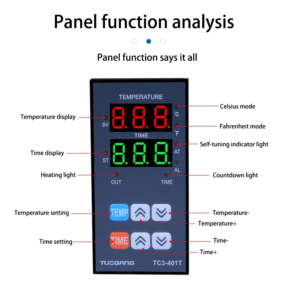 TC3-401 Heat Transfer Hot Stamping Machine multifunctional digital display temperature controller temperature time integrated