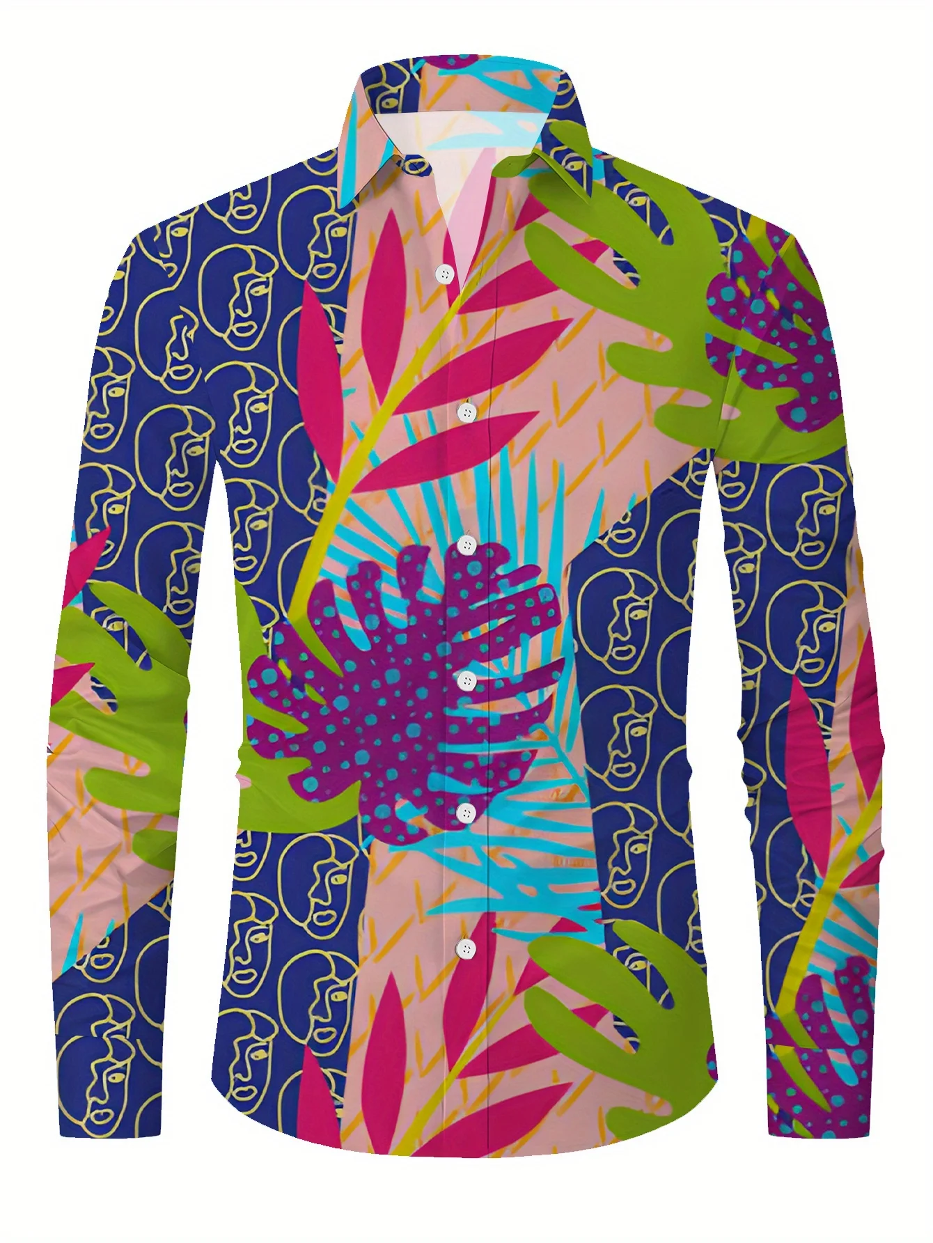 Men's spring and autumn casual long-sleeved shirts are handsome, fashionable and versatile 2025