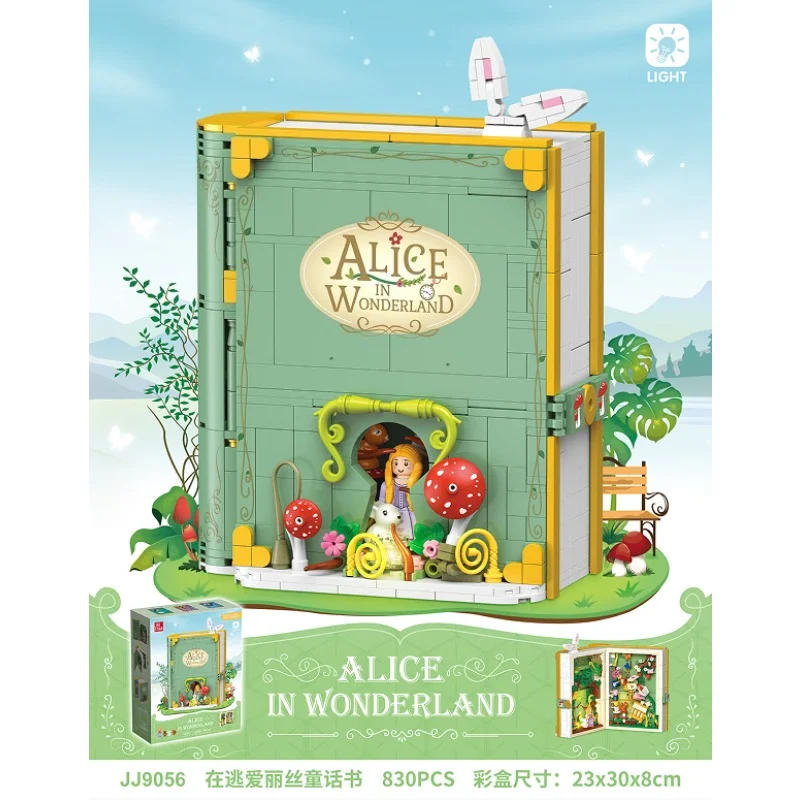 Libro de bloques de construcción de cuento de hadas, bloques de construcción de madera DIY para cuentos de hadas 3D para niños, regalo para niñas pequeñas, Chri