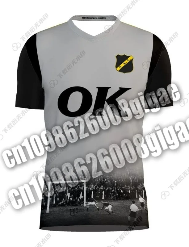 

Family Look Voetbalshirt Voor Heren En Dames NAC Breda Tshirt Met Korte Mouwen Ok Print Ronde Hals Los Ademend Trainings-T-shirt