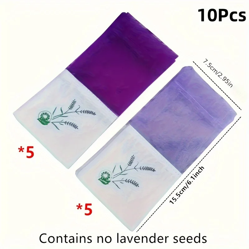 10pcs Lavender Sachet Fragrance Bag Aromatherapy Empty Dried Bouquet Bag Transparent Mesh Cotton Linen Sachet Bag