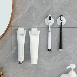 Wall Mounted Suction Cup Electric Toothbrush Holder Punch Free Cute Collection Rack Hook Storage Rack Toothpaste Dental Rack