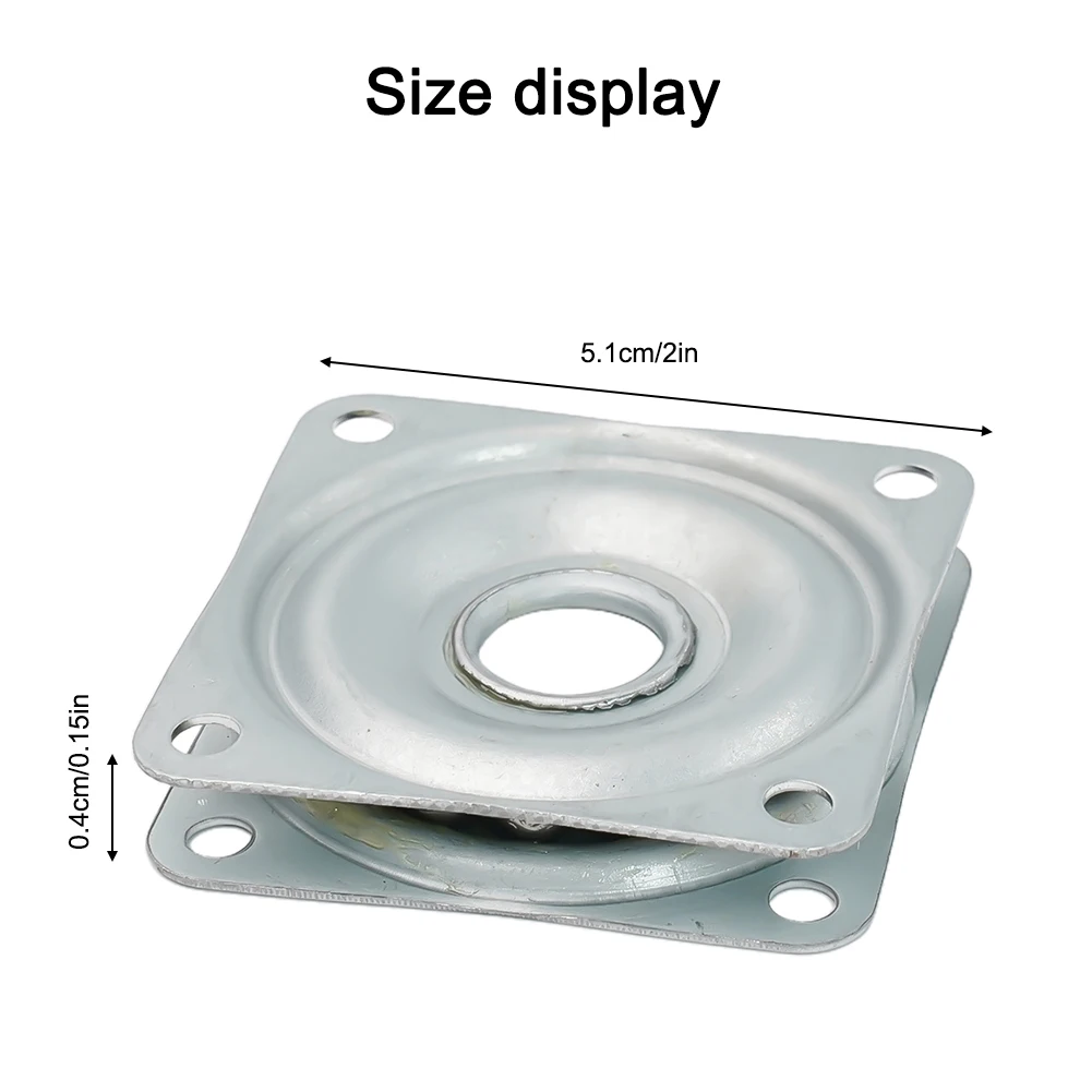 1PC 2/3/4inch Metal Bearing Rotating Swivel Turntable Plate 360 Degree Heavy Duty  Desk Table For Drywall Taping Tool