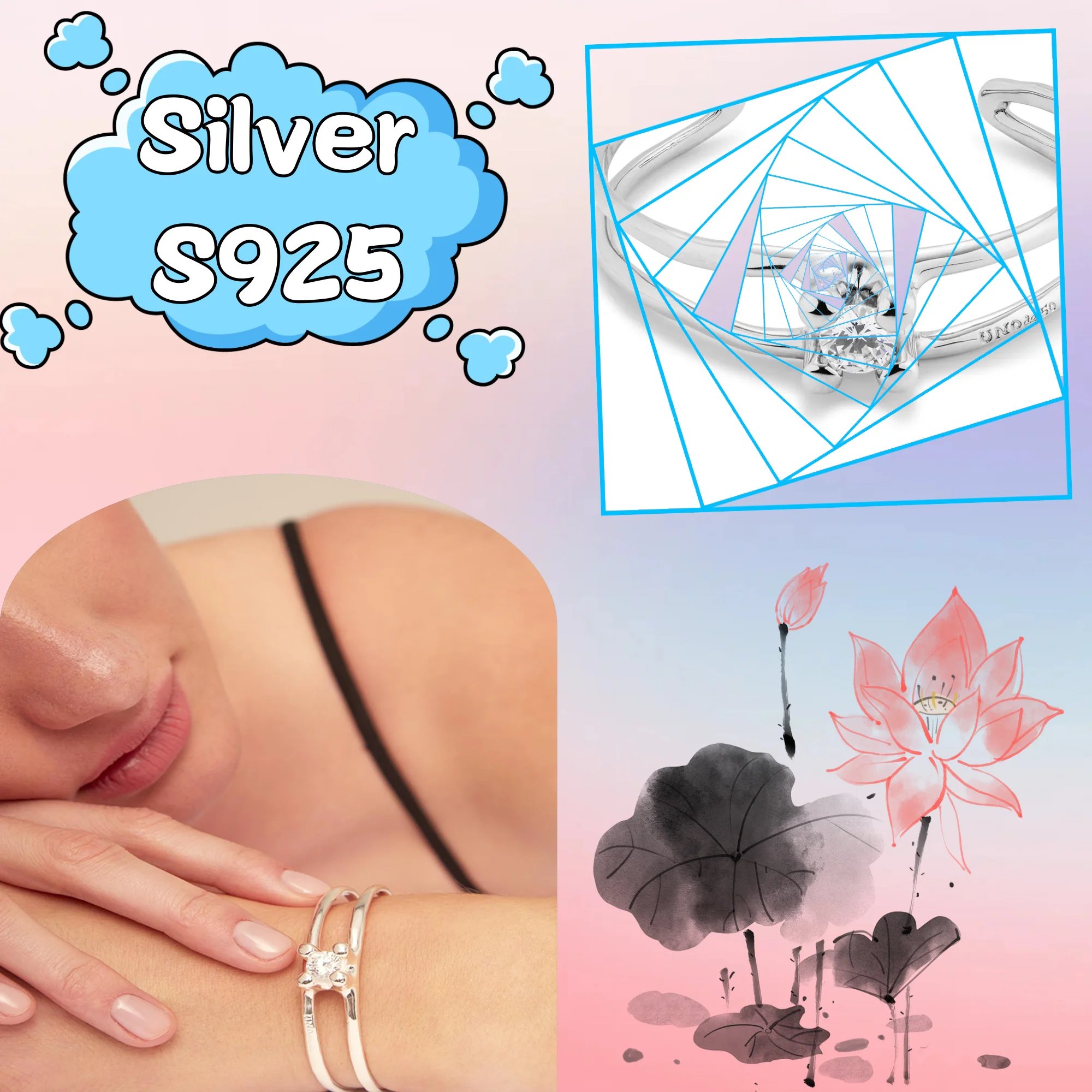 

Hollow out inlaid zircon bracelet no50 pure silver S925 Spanish women's jewelry gift for girlfriend fashion accessory
