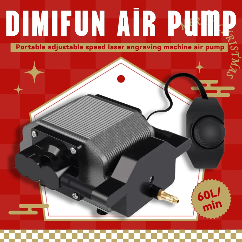 DIMIFUN 60L/min Air Assist Nozzle Kit High Speed Air Assist Full Metal Structure Fits all Lasers Easy to Install Laser Engraving